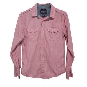 American Rag Button Down Top Pink Small 478